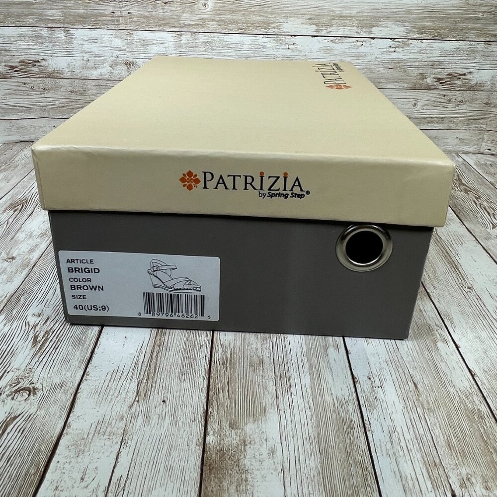 PATRIZIA by Spring Step Brigid Women's 9 (EUR 40) Brown Wedge Shoes Sandals EUC - Picture 8 of 9